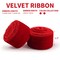 Velvet Ribbon for Gift Wrapping Red Handmade Fringe Ribbons for Crafts Bouquet Christmas Decorations 2 Rolls 1 1/2 Inch x 2 Yd (4 Yards Total)
